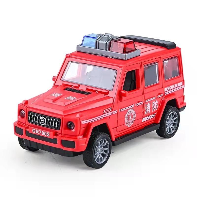 Feuerwehr Rettungswagen Polizeiauto Modellset Öffnungsbare Türen ABS Material für Kinder Pädagogisches Spielzeug Geschenke