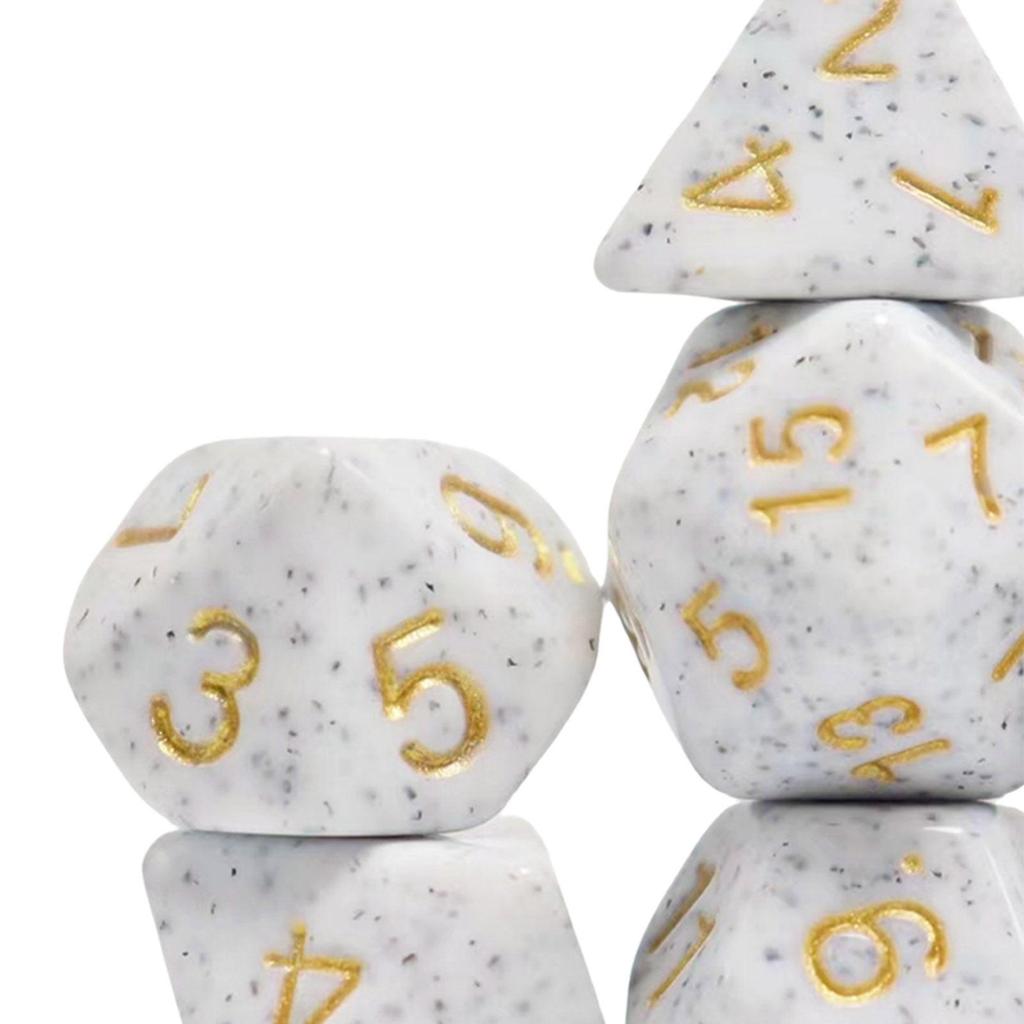 7Pcs Game Dices Set Multi Sided Game Dices Polyhedral Dices Dice Set for Bar