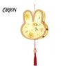 Handgefertigtes Papierlaternen-Bastel-DIY-Kit im chinesischen antiken Stil, handgehalten beleuchtbar mit LED-Lichterkette & traditionellem Quasten-Dekor, Hase Schmetterling Lotus
