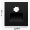 For 86x86mm Wall Box Recessed Wall Light LED Stair Light For Stairs White, Black, Gold Motion Sensor Stair Light