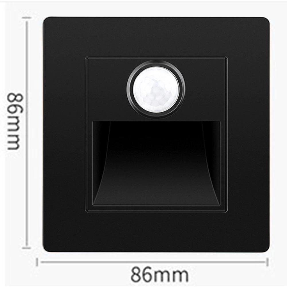 For 86x86mm Wall Box Recessed Wall Light LED Stair Light For Stairs White, Black, Gold Motion Sensor Stair Light