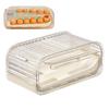 2-stufige Schiebedeckel-Automatische Roll-Eierablage Transparente Kühlschrank-Schieb-Eierbox Eierhalter Kühlschrank-Organizer