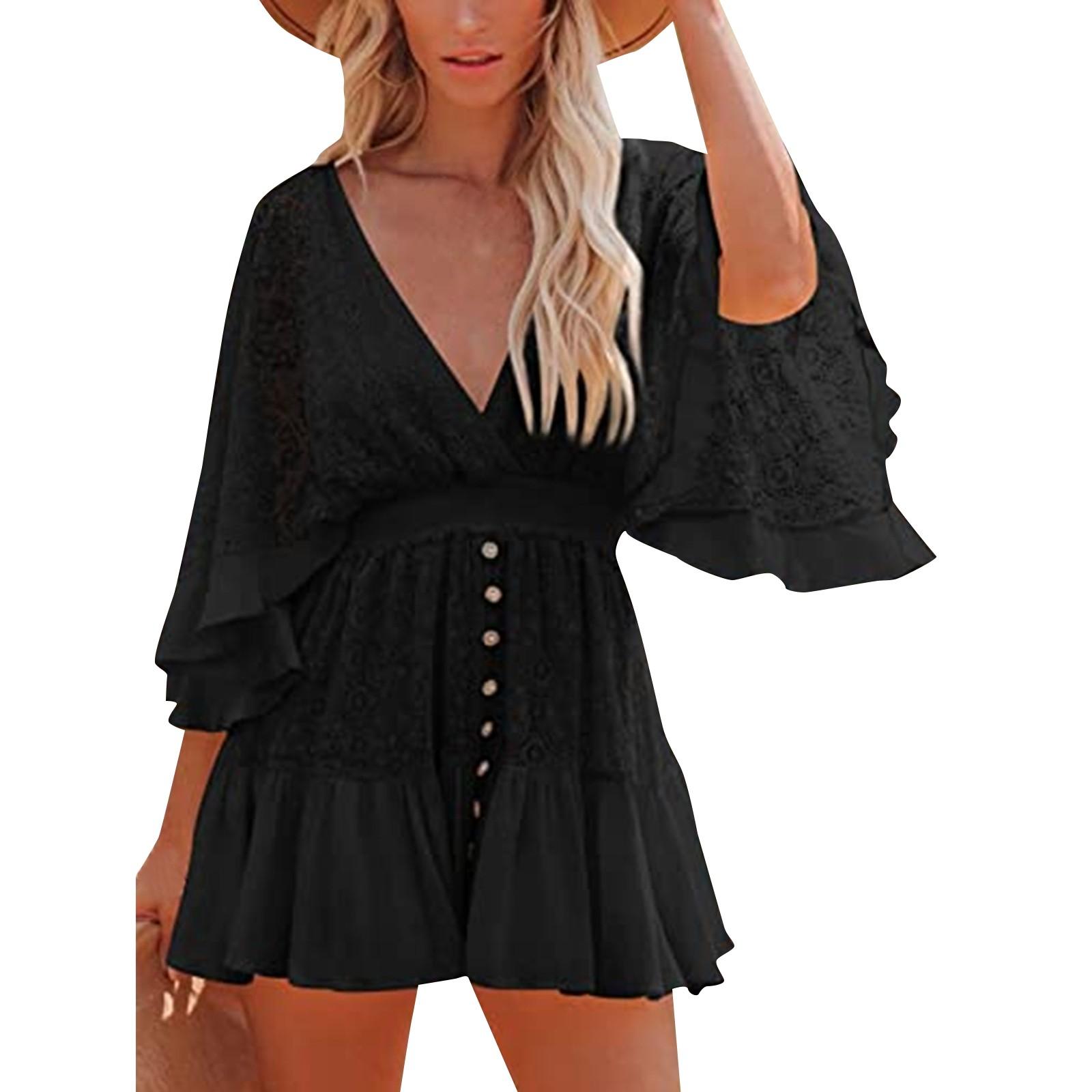 Women s Lace Crochet Casual Rustic Dresses S