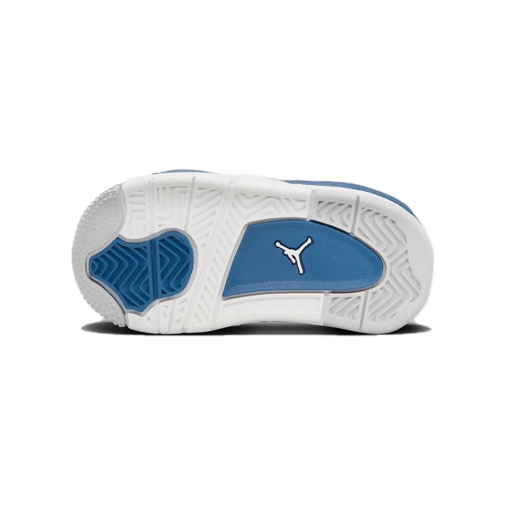 Air Jordan 4 Retro TD Military Blue 2024 Baby Sneakers White Off-White Neutral-Grey BQ7670-141