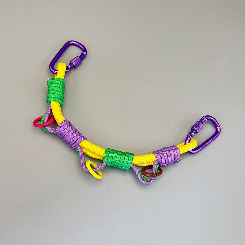 Backpack Hanging Rope Chain Dopamine Color Anti-break Expansion Decor for Hiking Camping Travel School Bag