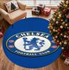 Chelsea F.C Pattern Round Rug, Indoor/Outdoor Mat, for Picnic, Gameroom, Bedroom, Office, Living Room, Home Decor Carpet, Birthday Gift