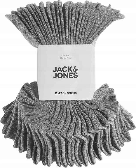 Y7935 Jack & Jones Basic 12-Pack Socks Anthracite SOCKS 35/38