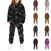 Children's Hooded Sweatshirt and Pants Set with Halloween Print for Boys Girls Fall Outfit