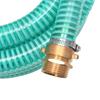 VidaXL Saugschlauch mit Messing-Anschlüssen 7 m 25 mm Grün