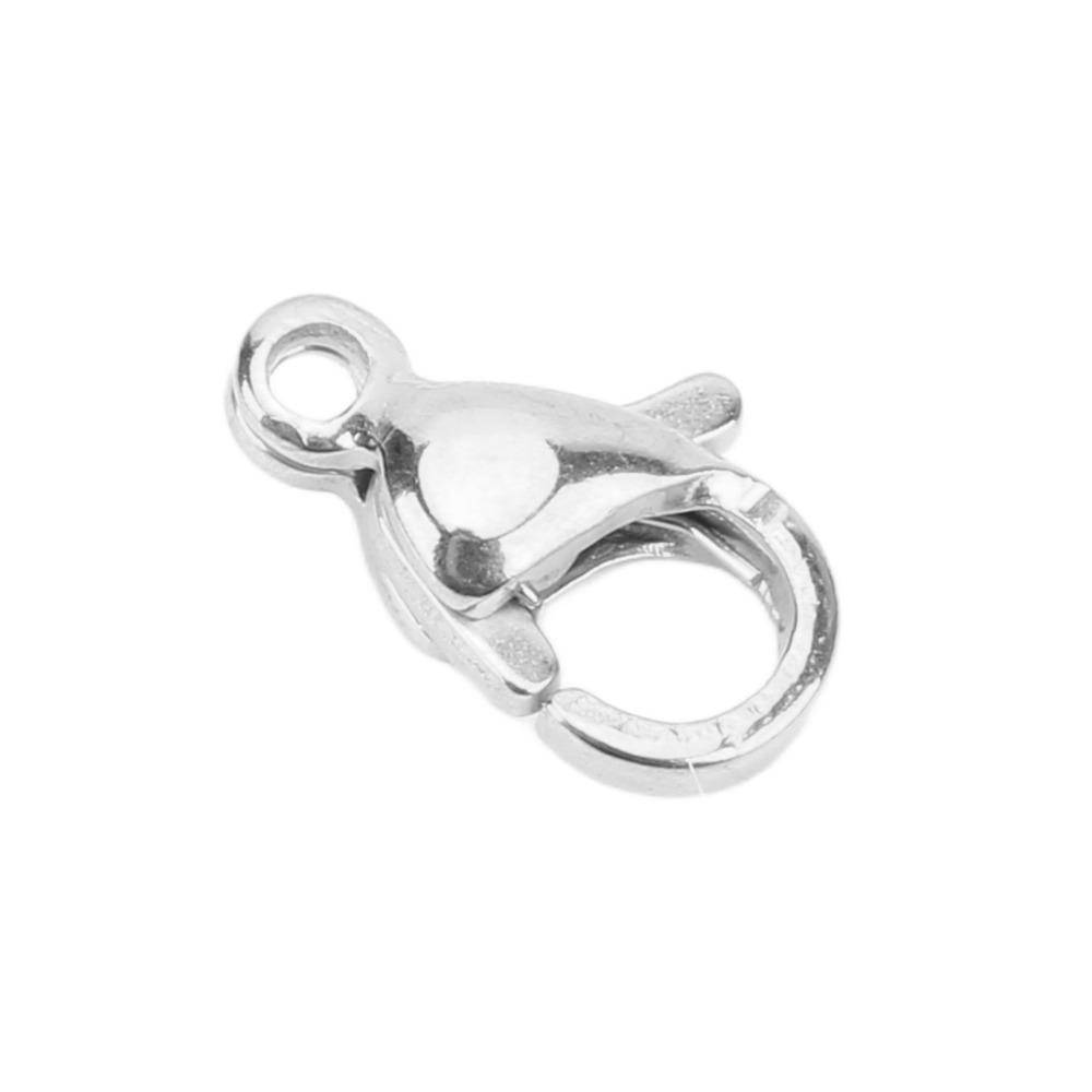 25pcs Silver Lobster Claw Clasps Stainless Steel Jewelry Making Clasps Jewellery Making