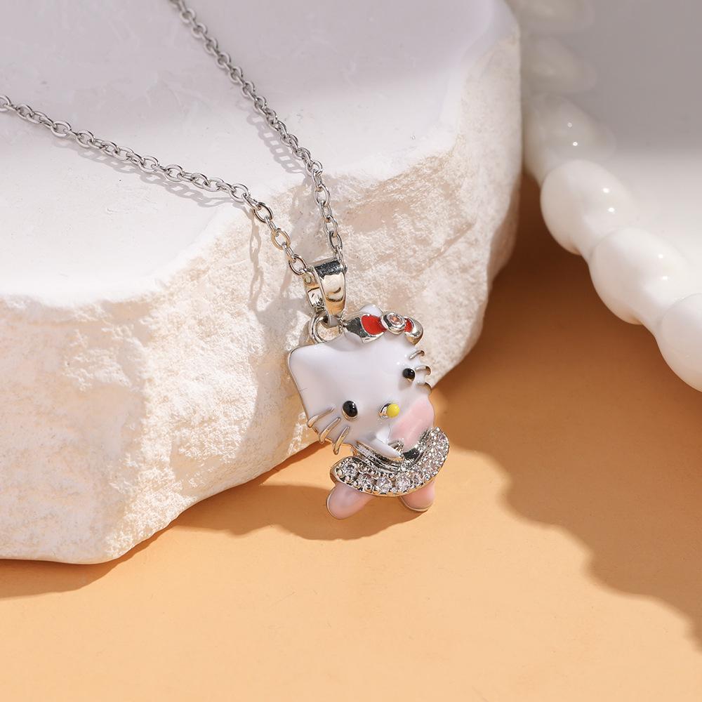 Women's Silver Titanium Steel Necklace with Micro-Inlaid Zircon - Elegant, Durable Clavicle Chain Jewelry
