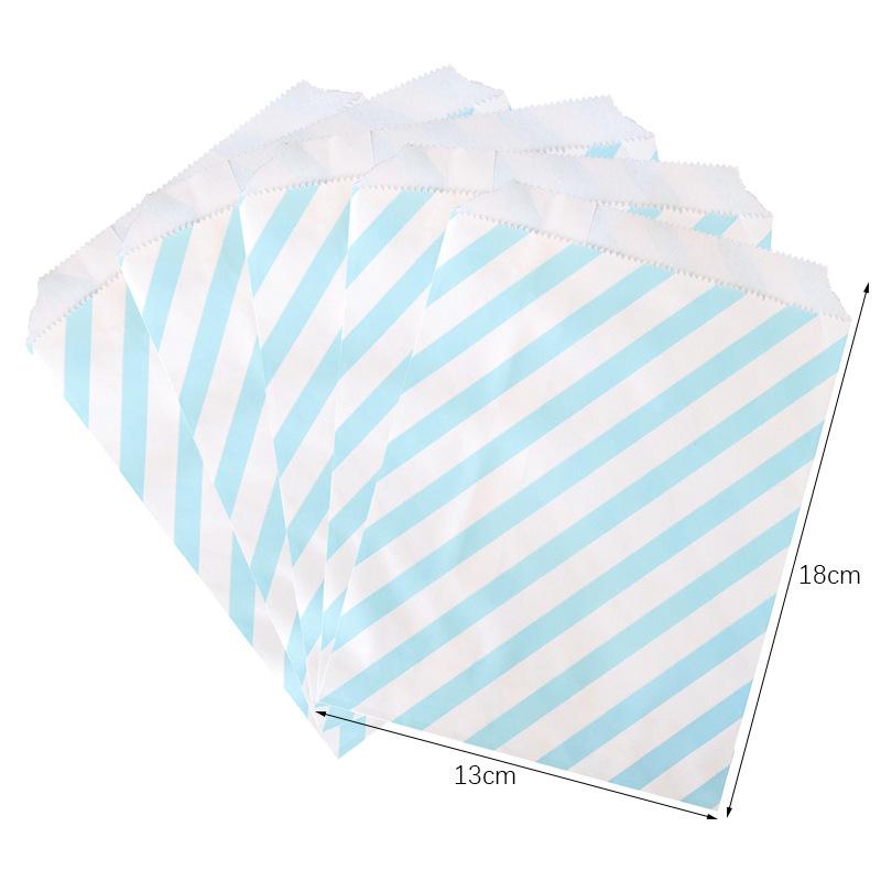 25Pcs Polka Dot Striped Paper Bags, Colorful Party Favor Bags, Wedding Birthday Dessert Cookie Gift Packaging Bags