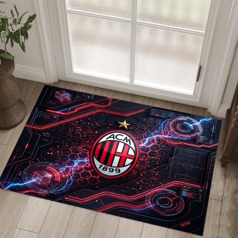 AC Milan Design Crystal Velvet Carpet Cozy Non?Slip Printed Rug For Bedroom Living Room Entrance