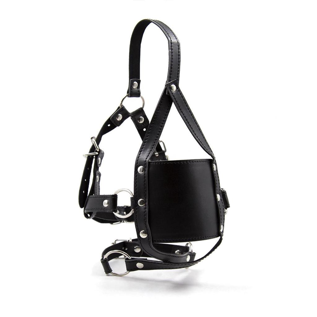 Leather Gag Harness SM Toys for Couples - Nightclub Adult Products