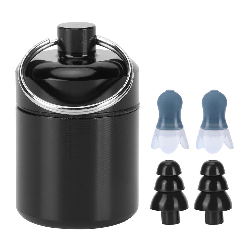 Waterproof Ear Plugs with Filter Noise Reduction Reusable Earplug Protector for Swimming