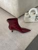 2025 new pointed stiletto patent leather rear zipper fashion Martin Chelsea Skinny Martin women's shoes