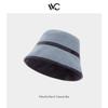 VVC Double-Sided European Style Women's Bucket Hat - Autumn/Winter Knit with PU Leather & Corduroy