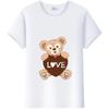 Kawaii Cartoon Tees The Bear Duffy Summer Tops Short Sleeve T-Shirts White Harajuku Clothes Y2K Blouses Unisex