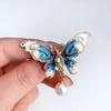 Korean Version of Fashionable Minimalist Accessories Drip Oil Enamel Alloy Cloud Patterned Butterfly Brooch Accessories