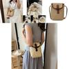 Stylish Women's Woven Crossbody Bag 2023 Trendy Mini Purse For Daily Use In White Black Khaki Brown