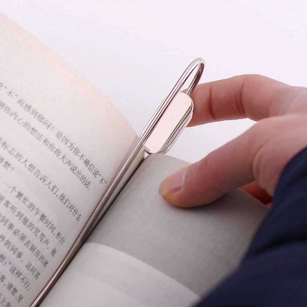 Creative Round Metal Book Cilp Reading Supplies Book Page Holder  Reading Stationery