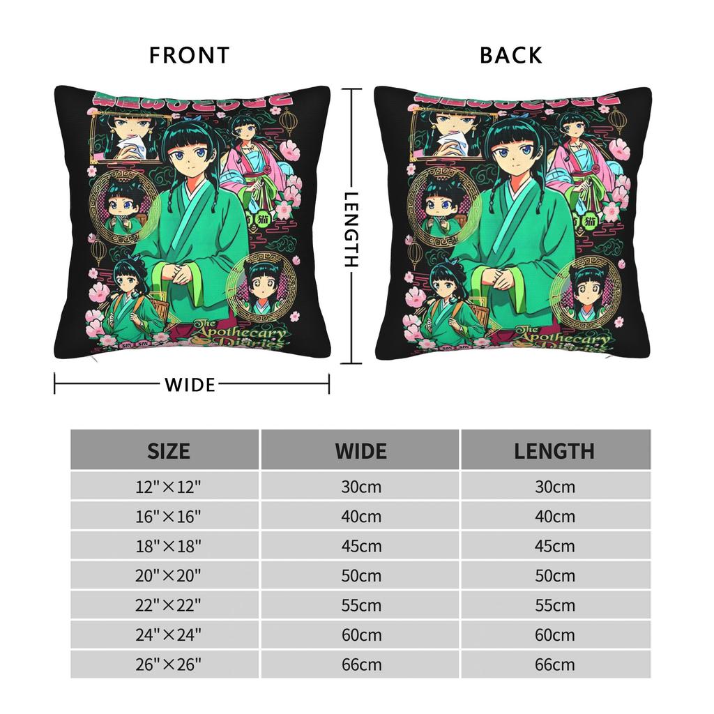 Maomao The Apothecary Diaries Pillowcase Printing Polyester Cushion Cover Decorations Manga Anime Pillow Case Cover Bed Square