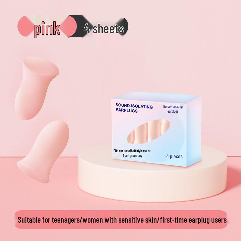 Silicone Noise-Cancelling Earplugs for Sleeping & Swimming (Waterproof, Soundproof, In Stock)