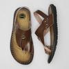 Fashion 2025 New Fashion Casual Leather Slippers Summer Anti-Slip Outdoor Walking Shoes Breathable Soft Bottom Men Slippers Beach San