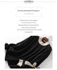 Women's Color-block Cashmere Knit Sweater - Half-High Neck, Long Sleeve, Ribbed, Slimming, Versatile