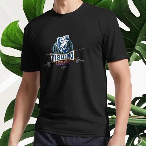 New Born To Be A Fishing Legend Active T-Shirt Logo T-Shirt Funny Size S to 5XL XXXL