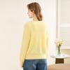 TUHUANG Women's Pure Cashmere V-Neck Loose Knit Cardigan