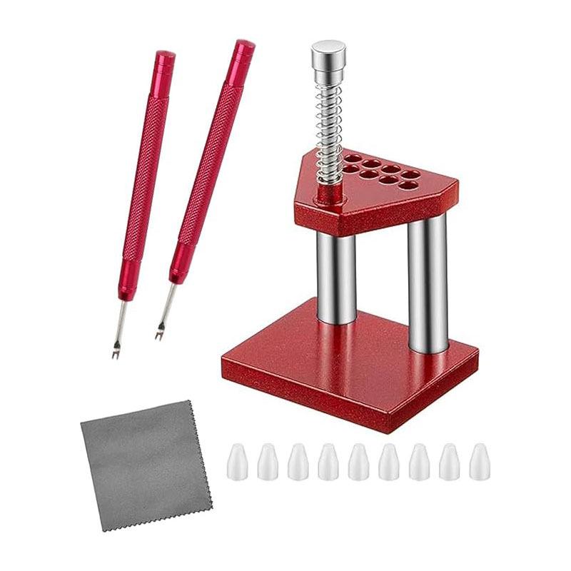 Red Plastic Watch Pin Pusher & Second Hand Remover Tool Set