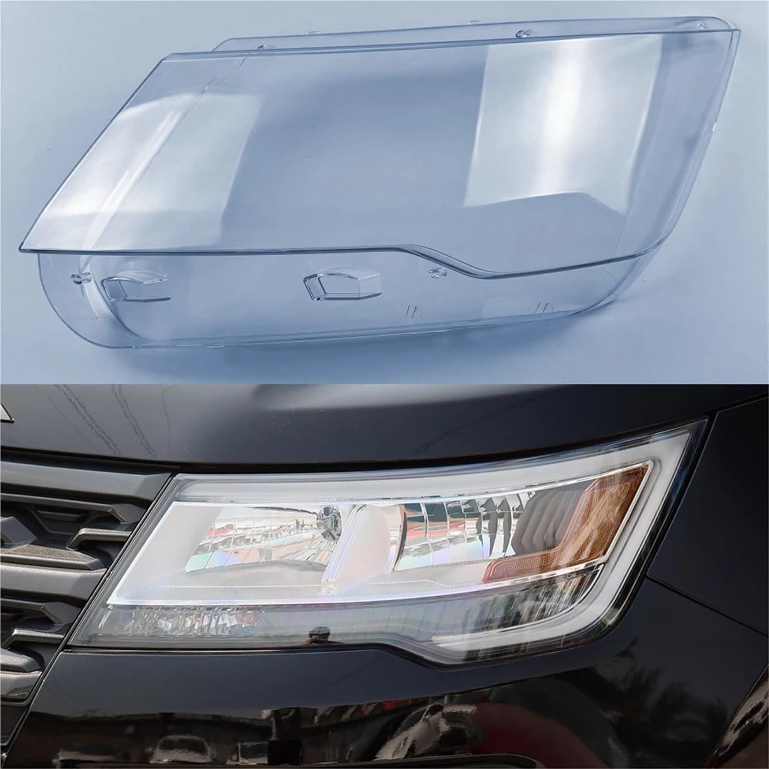 

Compatible for Ford Explorer 2016 2017 2018 Headlamp Transparent Cover Headlight Shell Lampshade Case Plexiglass Replace Original Lens(Left) Left