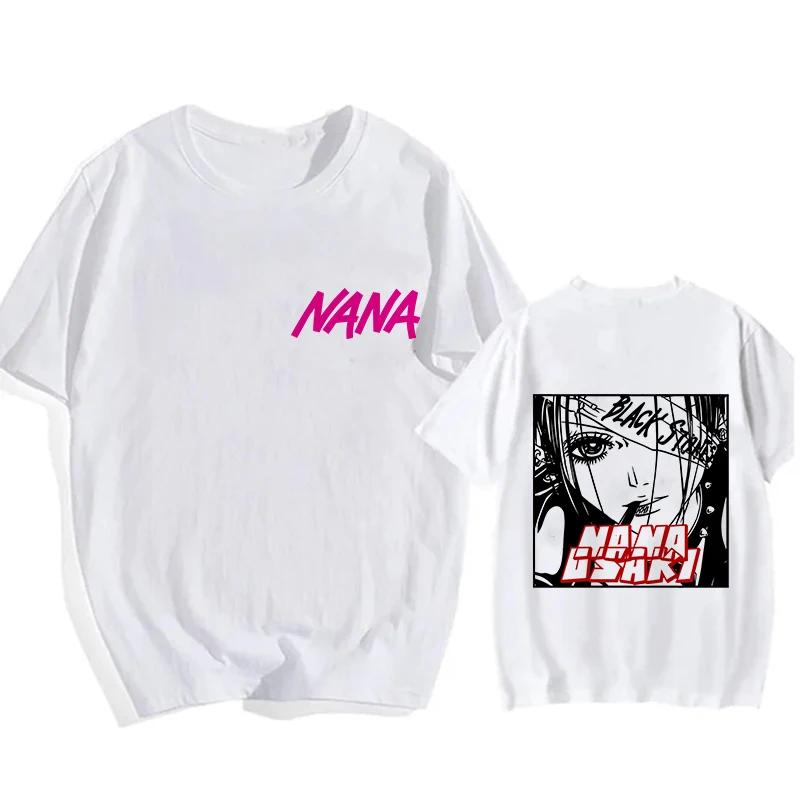 Nana Osaki Goth Manga T-Shirt Herren Damen Lustiges T-Shirt Schwarze Steine Grafik Tops Mode Hip Hop Y2k T-Shirt Streetwear Kleidung