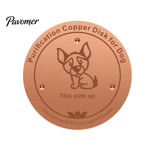 Pure Copper Disc for Dog Water Bowl Purification Dog, 4-Inch Diameter Disc, Raised Fountain with 3-Point Support Dispenser Durable