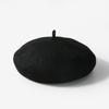 Women Beret French Hat Pure Colour Black Comfortable Costume Accessory for Winter Autumn Black