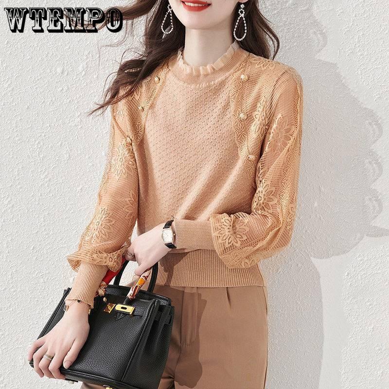Women's Knitted Sweater Thin Cut Hollow Short Top Design Sense Sweater