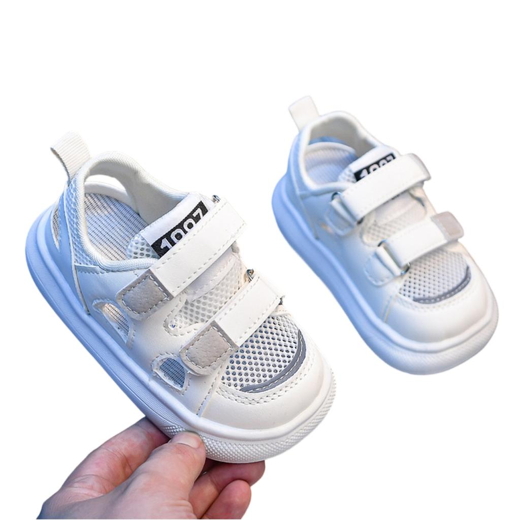 Kleinkind Sandalen mit weicher Sohle Atmungsaktives Mesh Leichte Babyschuhe Verstellbarer Klettverschluss Rutschfeste Sommerschuhe für Kinder