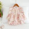 Summer Girls Floral Ruffle Cap Sleeve Top And Sweet Shorts Set Stylish Two Piece Outfit For Kids