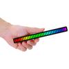 RGB Sound Control Rhythm Lights 2 PCS 32 LED 18 Colors Audio Spectrum Mode 5 Levels of Speed 4 Levels of Brightness TYPE C USB Portable Voice