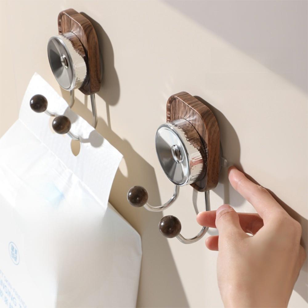 Seamless Design Suction Cup Hook Strong Adhesive Non Perforated Hook  Bathroom Storage
