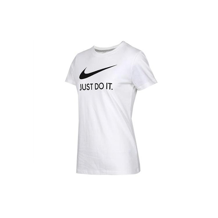 (WMNS) Nike Chest Logo Pattern Loose Round Neck Short Sleeve T-shirt White Women s CU1252-100 S