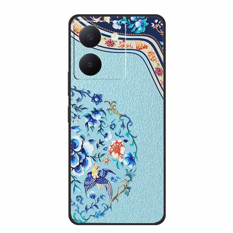 3D Emboss Case For Vivo Y27s Phone Case Relief Black Silicone Soft Back Cover Coque Funda For Vivo Y27s Case Y 27 s Capas 6.64"