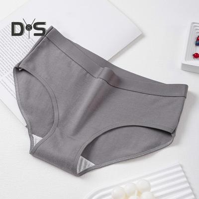 Damen-Unterwäsche aus Baumwolle mit mittlerer Taille, Stretch-Slip, nahtlose, vollflächige Abdeckung, atmungsaktive Unterhose