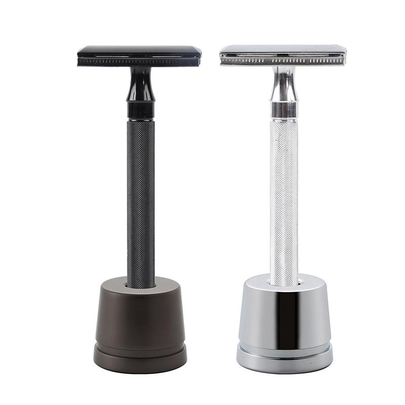 Kadınlar İçin Çift Kenarlı Güvenlikli Tıraş Bıçağı Tek Bıçaklı Tıraş Bıçakları 5 Adet Jilet Bıçağı ile Erkek Metal Tıraş Bıçağı Yeniden Kullanılabilir