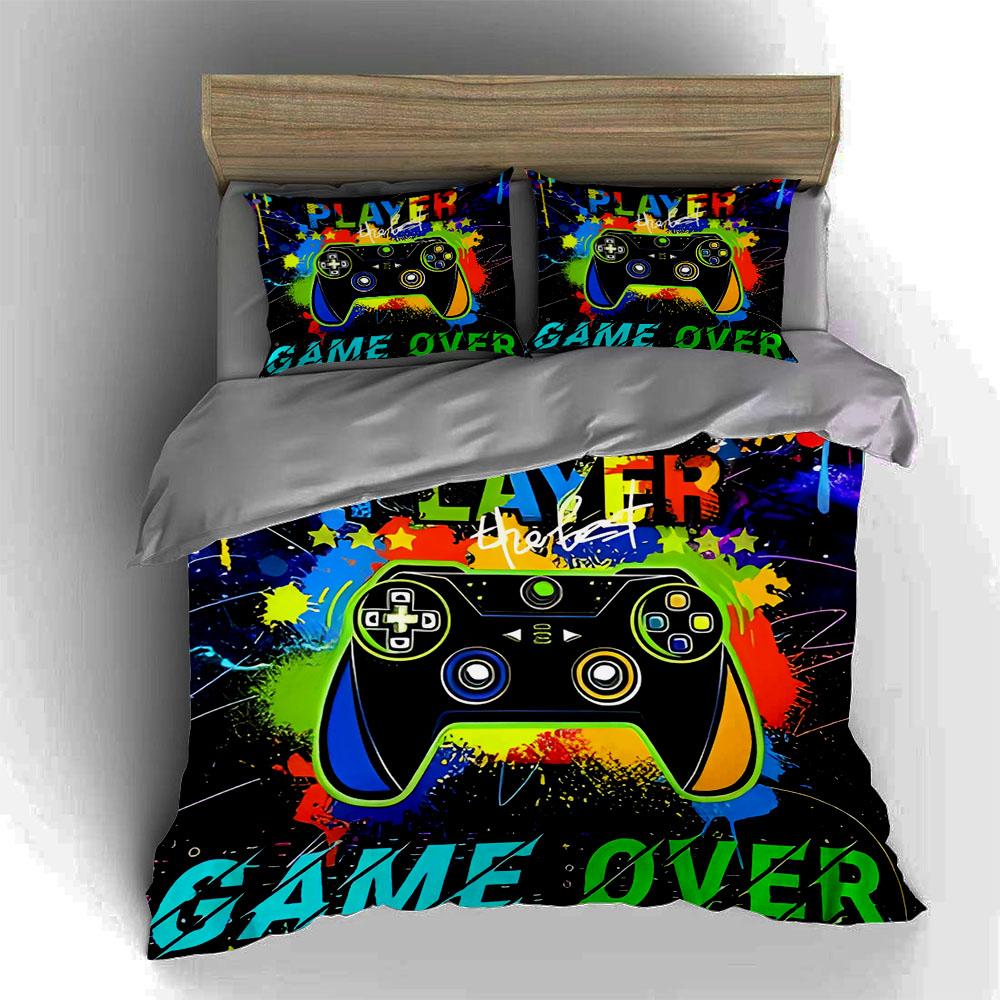 Controller splash design. Bedding Duvet cover sets Duvet covers Pillowcases gifts (1 * Duvet Cover 2 * Pillowcases, without duvet insert)