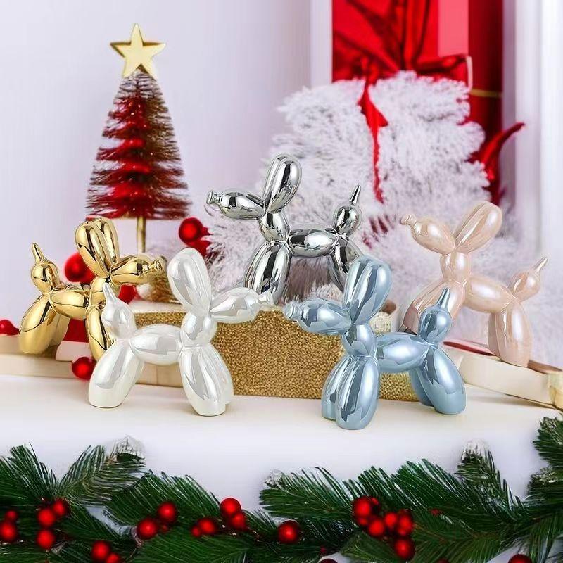 Keramiek Ballon Hond Beeld Huisdecoratie kamer Decoratie Accessoires Kantoor Scandinavisch Dier Decoratieve Beelden en Figuurtjes