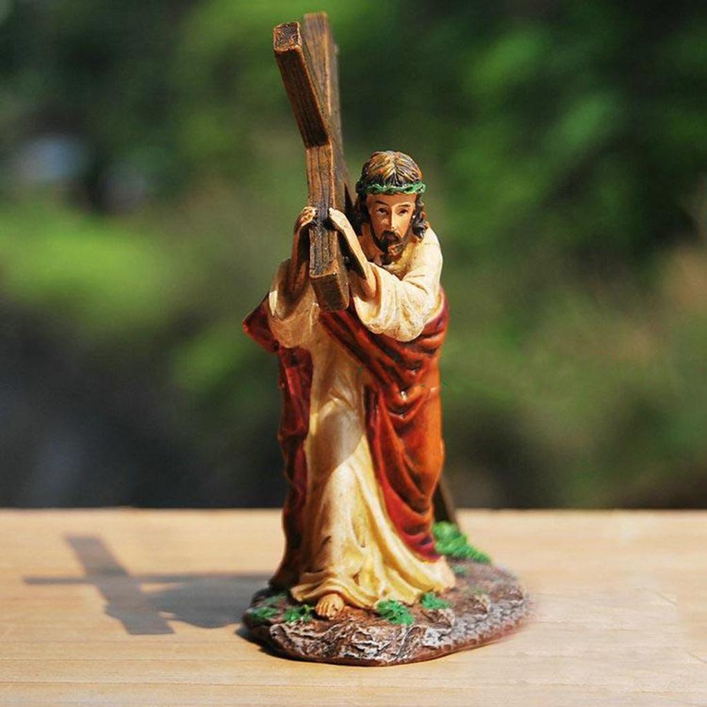 Jesus Crucifix Ornament, Christian Catholic Jesus Cross Statue, Home Decor, Car Ornament