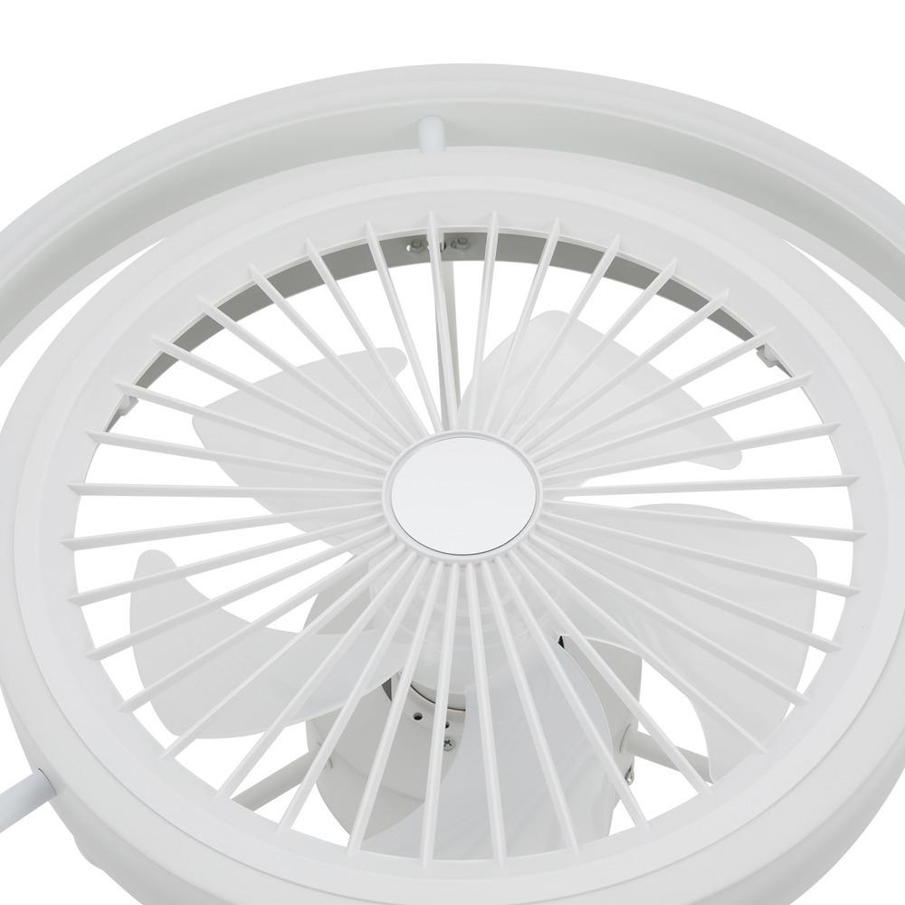 

Bymaocar Modern LED Ceiling Fan Light Flush Mount Lamp Remote Control W/ 6 Gears Wind Speed & Time Setting for Winter and Summer 110 V белый