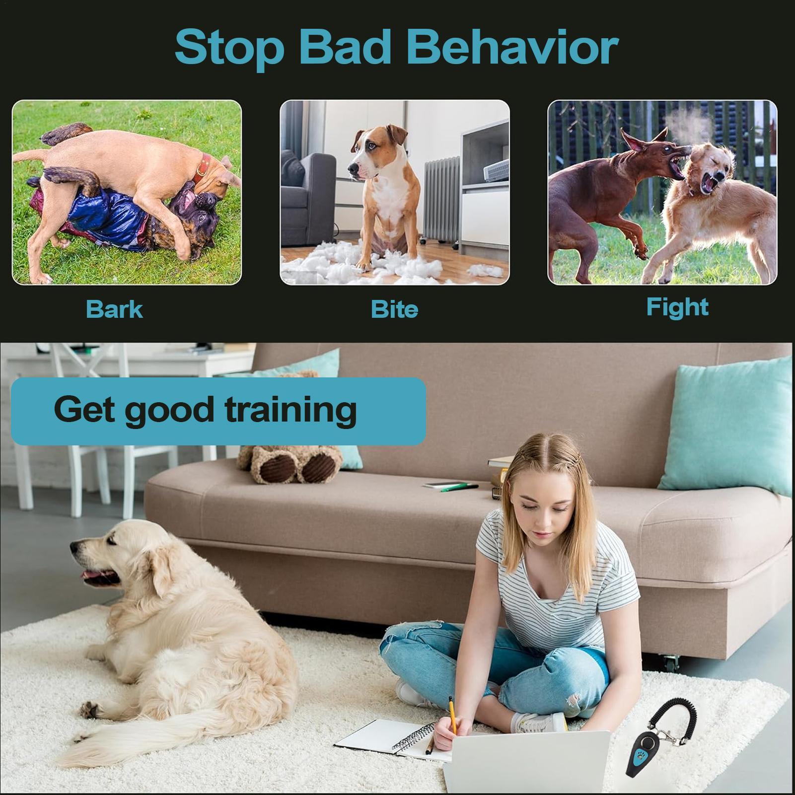 Дрессировочный кликер для собак 2 в 1 Кликер и свисток для дрессировки щенков Профессиональное бесшумное средство для коррекции поведения с ремешком на запястье Свисток для собак для China Mainland